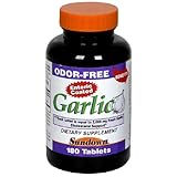 Sundown Garlic, Odor-Free, Enteric Coated, 180 Tablets (Pack of 3)