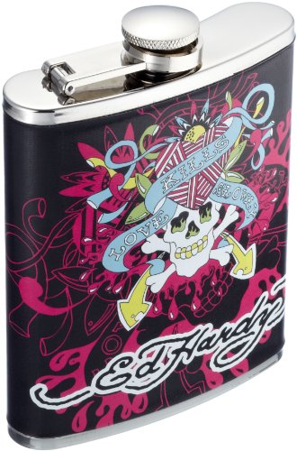 Ed Hardy 10293500 Flachmann Neon Love Kills Slowly Edelstahl 7oz, 9.5 x 11.5 cm Preisvergleich