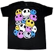 Nightmare Before Christmas Colorful Jack Heads Black T-shirt