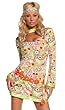 Women's Groovy Chick-3 Pc. Costume Includes Dress, Belt And Head Piece