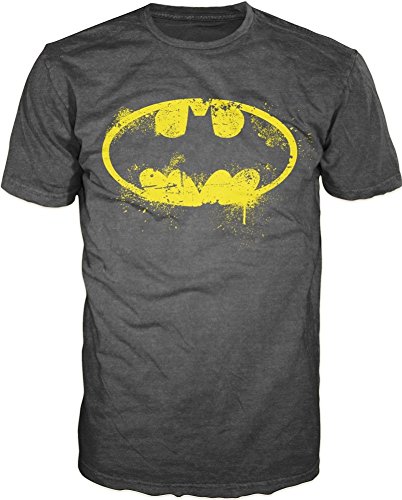 DC Comics Batman Drip Distressed Logo Mens T-shirt