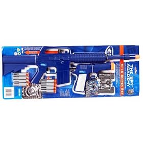 The Spy Academy M-16 Sniper Set In Blue - Includes Toy Suction Rifle & Pistol And Toy Binoculars