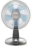 Rowenta VU2531 Turbo Silence Oscillating 12-Inch Table Fan Powerful and Quiet, 4-Speed, Bronze