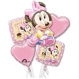 Disney Minnie Mouse First Birthday Party Balloon Bouquet 1st