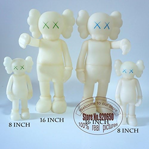 16 inch and 8 inch Luminous kaws Five Years Later kaws original fake companion Medicom Toy 100% real picture (8 inch, Green)