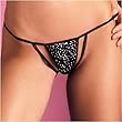 G446 Hologram Glitter G-String, Print, One Size