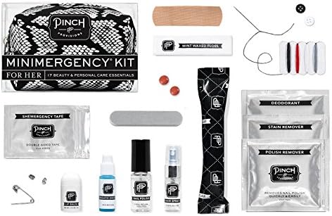 PINCH Provisions Minimergency Kit for Her Metallic Pattern (Python Black/Silver)