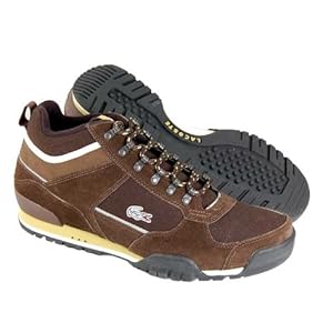 Buy LACOSTE Reijo Mid Men Brown Leather Hiking Shoes by Lacoste