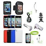 CrazyOnDigital Touch5_Skn_Open_17items 17 items Case Charger and Screen Protector for AT T Verizon Sprint Apple iPod Touch 5G Electronics ipod charger
