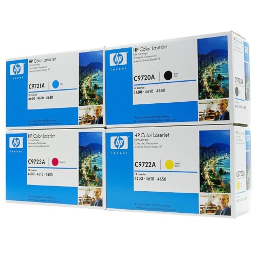 Genuine HP 4-PACK C9720A, C9721A, C9722A, C9723A For HP Color Laser 4600 4650 Series In Retail Boxes