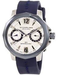 Stuhrling Original Womens 332.122U6C2 Nautical Admiral Swiss Quartz Day and Date Blue Rubber Strap Watch
