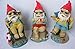 CAS Set of 3 - small GARDEN GNOME Statues on beach Vacation indoor outdoor yard art 7