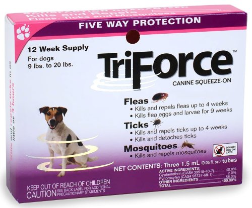 TriForce Canine Squeeze-On 9 lb - 20 lb