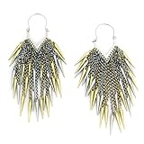 Gold And Silver Metal Fashion Spike Earrings