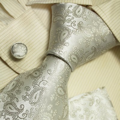 Off white pattern cheap ties for men birthday gifts for man silk ties handkerchiefs set H5141