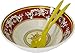 Set of Le Cadeaux Triple Weight Melamine 12 inch diameter Salad or Serving Bowl with Serving Utensils