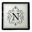 Monogram Elegant Glass Trivet - N