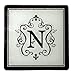 Monogram Elegant Glass Trivet - N