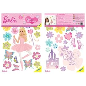 FunToSee Barbie Ballerina Themed Wall Stickers, 36 Pieces