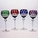 HOCK GLASSES SET - SET OF 4 KING LOUIS 24% CRYSTAL HOCK GLASSES IN ASSORTED COLORS - hock wine