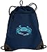 BLUE CRAB Drawstring Bag Backpack Navy Blue Crab Deluxe Draw String Back Pack - For Boys Girls Students or Adults