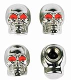 Skull Chrome Tire Valve Caps