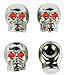 Skull Chrome Tire Valve Caps