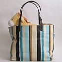 Market Tote - Belgravia Stripe Chocolate
