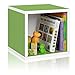 Way Basics Eco Stackable Storage Cube, Cubby Organizer (Tool-Free Assembly and Uniquely Crafted from Sustainable Non Toxic zBoard paperboard), Green