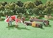 Breyer Stablemates Saddle Club Lisa and Prancer Jump Play Set