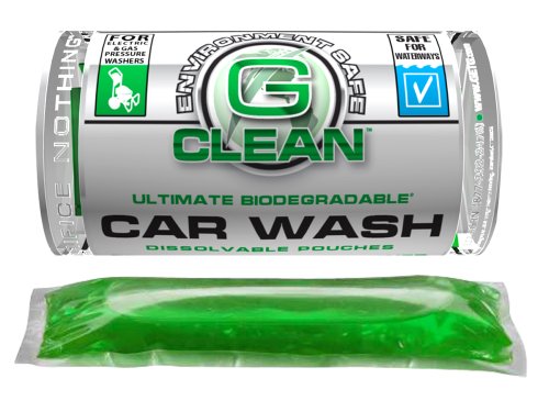 Green Earth Technologies 1245 G-CLEAN Car Wash Dissolvable Pouch, (3-Pack Tube)