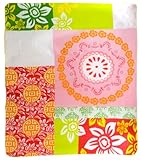 Kitchen & Housewares : Present Time Fleece Blanket East meets West, Pink, Muurbloem Design