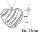 1/4 ct.t.w. Diamond Heart Pendant in Silver, 18