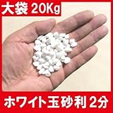 これは最高　真っ白なホワイト化粧砂利　20ｋｇ (2分（3ｍｍ－7ｍｍ）)