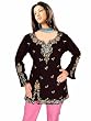 Black long sleeves Kurti/Tunic with designer embroidery work