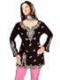 Black long sleeves Kurti/Tunic with designer embroidery work