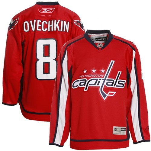 Alex Ovechkin Red Reebok NHL Premier Washington Capitals Jersey