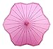 PaperLanternStore.com 32 Inch Fuchsia/Hot Pink Paper Parasol Umbrella, Scallop Shaped
