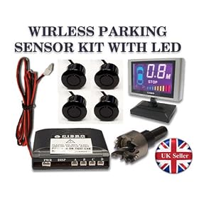 Bright Red Wireless Parking Reversing 4 Sensors with LCD Displayer