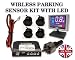 Silver Wireless Parking Reversing 4 Sensors With Lcd Display