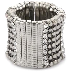Leslie Danzis Silver Stretch Ring, Size 7