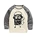 Soda Park Boys Doodle Big Eyes Monster Funny Long Sleeve T Shirt