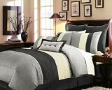 7 PC. MODERN COMFORTER SET W/ MATCHING PILLOWS