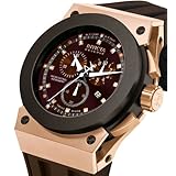 Invicta Reserve 5277 Akula 23K Rose Gold Plated Black Dial Men's Watch