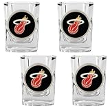 Miami Heat NBA 4pc Square Shot Glass Set