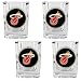 Miami Heat NBA 4pc Square Shot Glass Set by Great American Products