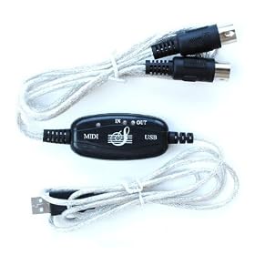 NEEWER Windows / Mac Compatible USB to MIDI Keyboard Interface Cable w/ 16 Output/Input Channels