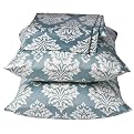 Havana Floral 300Tc P/Case Pair - Water Blue