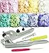 KAMsnaps® Size 20 KAM Snaps & Snap Press Pliers Plastic Snaps No-Sew Buttons Fastener Setter Hand Tool for Bibs Cloth Diapers Clothing (100 Sets Pastel)