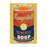 Colored Campbell's Soup Can, c.1965 (yellow & blue) Art Print Art Poster Print by Andy Warhol, 11x14